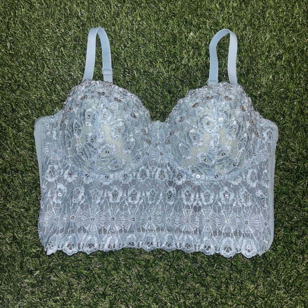 Elegant Lace Bralette - White
